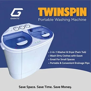 Garatic Portable Compact Twin Tub Washing Machine
