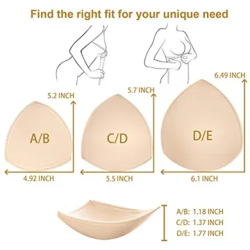 TopBine Bra Pads Inserts for Support and Style