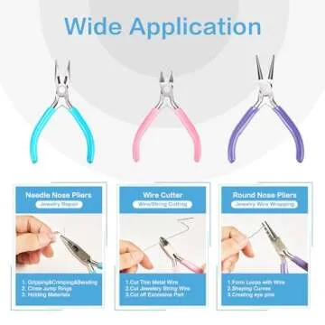 iWork 3pcs Jewelry Pliers Set for Easy Jewelry Making