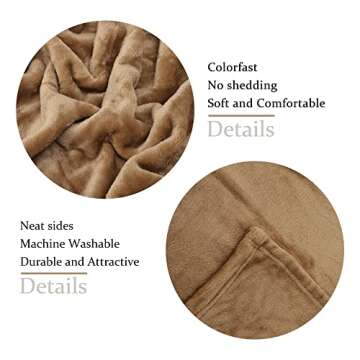 NANPIPER Fleece Blanket - Ultra Soft Microfiber Throw for Cozy Comfort