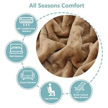 NANPIPER Super Soft Fleece Blanket for All Seasons