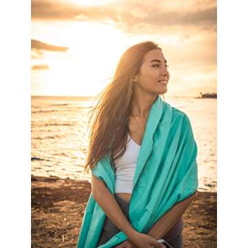 Youphoria Yoga Towel (24 x 72) - Ultra Soft, Sweat Absorbent, Non Slip Bikram Hot Yoga Towels - Perfect For Hot Yoga, Pilates, Gym, And More