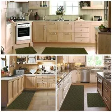 hicorfe Kitchen Rugs Non-Slip Absorbent Comfort Mats