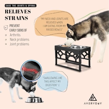 AVERYDAY Elevated Dog Bowls Stand for Healthy Eating