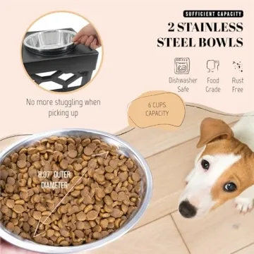 AVERYDAY Elevated Dog Bowls Stand for Healthy Eating