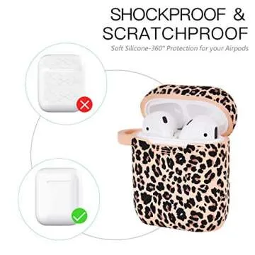 AIRSPO AirPods Case - Cute Silicone Cover for Girls