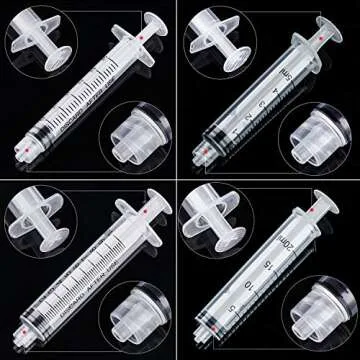 TecUnite 20 Pack Syringes for Crafting and Pet Care
