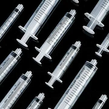 TecUnite 20 Pack Syringes for Crafting and Pet Care