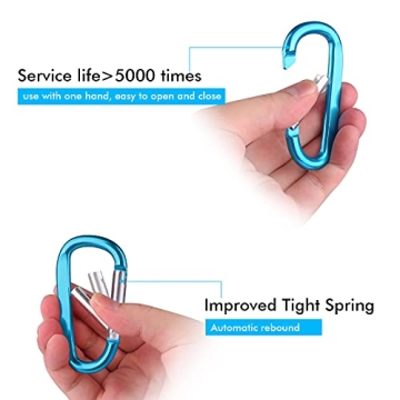 6PCS Durable Aluminum Carabiner Clips for Everyday Use