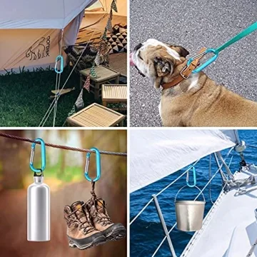 6PCS Durable Aluminum Carabiner Clips for Everyday Use