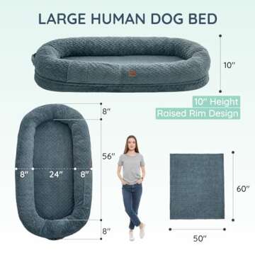 ChiXnuggle Human Dog Bed - Unique Orthopedic Foam for Ultimate Comfort