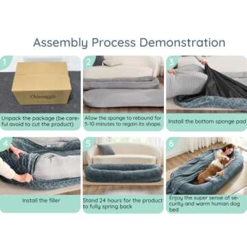 ChiXnuggle Human Dog Bed - Luxury Faux Fur Comfort