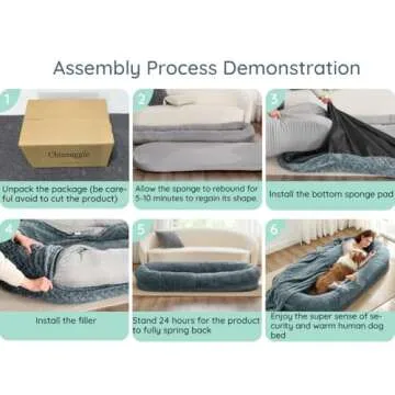 ChiXnuggle Human Dog Bed - Luxury Faux Fur Comfort