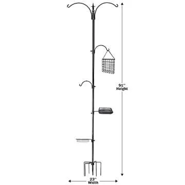 yosager 91" x 23" Premium Bird Feeding Station Kit, Bird Feeder Pole Wild Bird Feeder Hanging Kit wi...