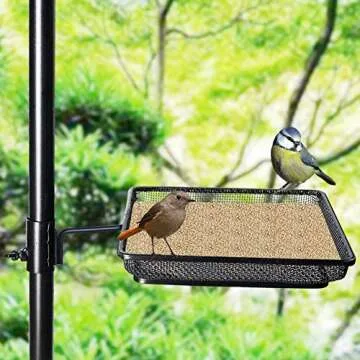 yosager 91" x 23" Premium Bird Feeding Station Kit, Bird Feeder Pole Wild Bird Feeder Hanging Kit with Metal Suet Feeder Bird Bath for Bird Watching Birdfeeder Planter Hanger