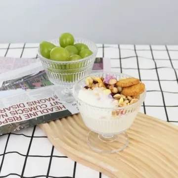 Vintage Glass Dessert Bowls Set - Perfect for All Occasions