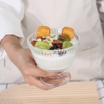 Vintage Glass Dessert Bowls Set - Perfect for All Occasions