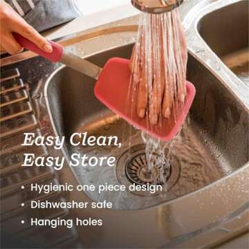 Starpack 'Flex & Flip' Flexible Silicone Turner Spatula (Standard) - High Heat Resistant Spatulas for Cooking Egg 600°F - Silicone Pancake Turner Spatula, LFGB Grade Non Stick Rubber Kitchen Utensils