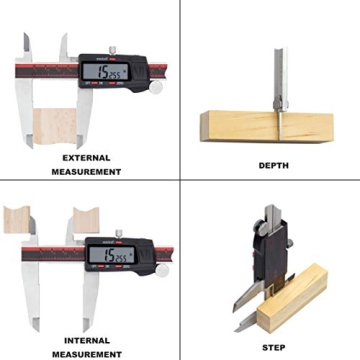 VINCA Digital Caliper DCLA-1205, Accurate Stainless Steel Tool