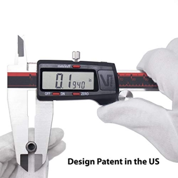 VINCA Digital Caliper DCLA-1205, Accurate Stainless Steel Tool