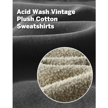 Hatant Sweatshirt Women Acid Wash V-neck Crop Pullover