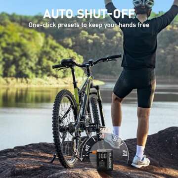 Tire Inflator Portable Air Pump with LED Light and Compacity