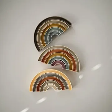Mushie Rainbow Stacker Toy - Safe, Fun & Educational