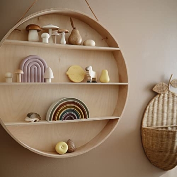 Mushie Rainbow Stacker Toy - Safe, Fun & Educational