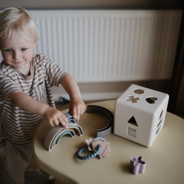 Mushie Rainbow Stacker Toy - Safe, Fun & Educational