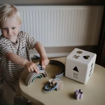 Mushie Rainbow Stacker Toy - Safe, Fun & Educational
