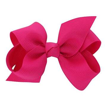 60Pcs 3 Inch Hair Bows For Toddler Girls Kids Clips Accessories Babies Pigtail Age 1 2 3 4 5 6 Years Old (30colors x 2)
