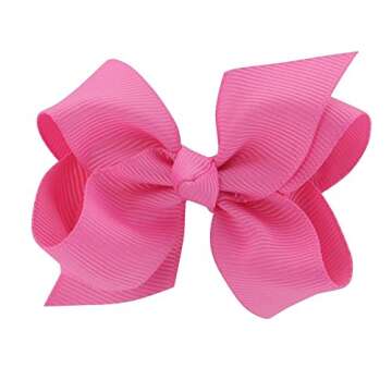 60Pcs 3 Inch Hair Bows For Toddler Girls Kids Clips Accessories Babies Pigtail Age 1 2 3 4 5 6 Years Old (30colors x 2)