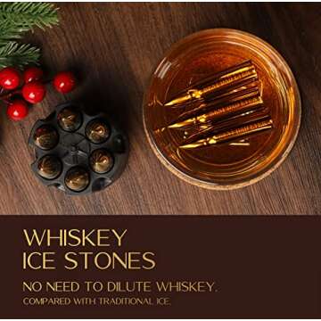 Fathers Day Dad Gifts - Gifts for Dad, Best DAD Ever Gifts, Fathers Day Present Ideas for Dad, Whiskey Stones Gold, Dad Birthday Gift, Dad Gifts from Daughter, Son, Fathers Gifts