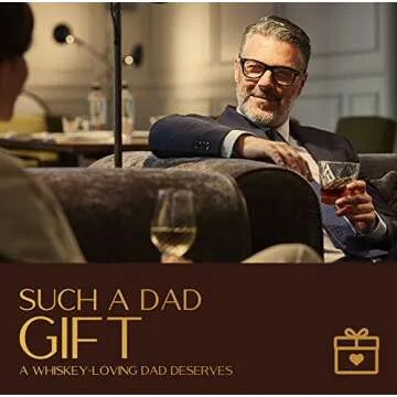 Fathers Day Dad Gifts - Gifts for Dad, Best DAD Ever Gifts, Fathers Day Present Ideas for Dad, Whiskey Stones Gold, Dad Birthday Gift, Dad Gifts from Daughter, Son, Fathers Gifts