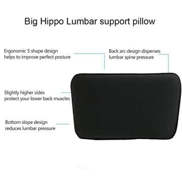 Big Hippo Lumbar Support Pillow for Back Pain Relief
