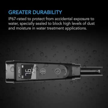 AC Infinity Hydroponic Meter PRO Kit, High Precision Digital pH Pen with ±0.01 pH Accuracy and Interchangeable Probe, All-in-One Temp Salinity EC TDS pH Meter, Water Hydroponic Gardens Aquariums Pools
