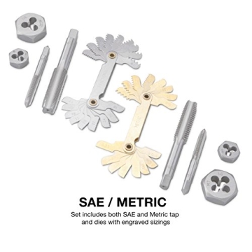 NEIKO 76-Piece SAE and Metric Tap and Die Set