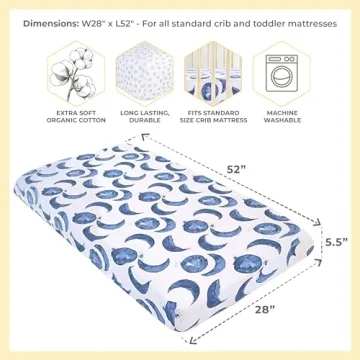 Burt's Bees Organic Fitted Crib Sheets, Soft & Adorable