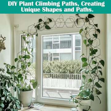 Geavo 18pcs Chain Trellis for Climbing Plants, 90in Indoor Outdoor Plant Climbing Support, DIY Garde...