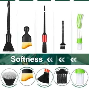 Fitosy Car Detailing Brushes Duster Cleaning Kits, Soft Hair Dashboard Air Vent Crevice Dusting Deta...