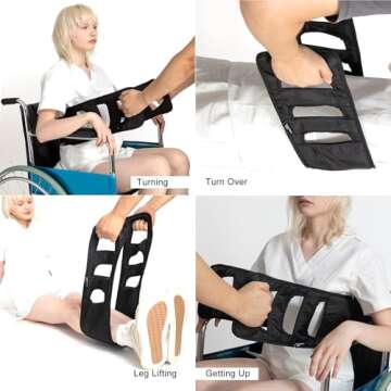 Transfer Board Patient Lift Gait Belt Transfer Sling Transferring Turning Handicap Bariatric Patient...