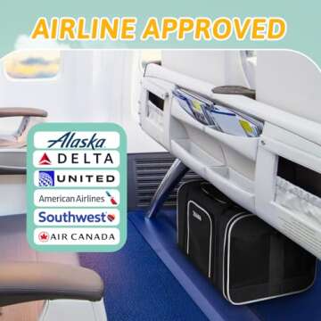 Petskd Pet Carrier 17x11x9.5 Alaska Airline Approved,Pet Travel Carrier Bag for Small Cats and Dogs,...