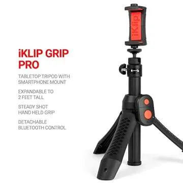 IK Multimedia iRig Video Creation Bundle, 10" LED Ring Light with Adjustable Color, Phone Tripod Stand & Microphone HD, All Smartphone Compatiblity, for Podcasting, Live Video Streaming