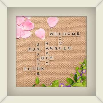 QMET 100pc Wooden Scrabble Letters for Crafts