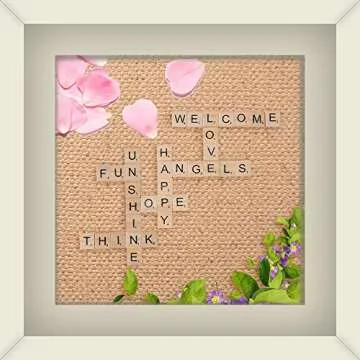 QMET 100pc Wooden Scrabble Letters for Crafts