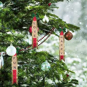 QMET 100pc Wooden Scrabble Letters for Crafts