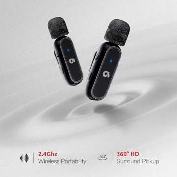 OS TECH Dual Wireless Lavalier Microphone for All Creators!