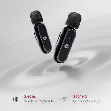 OS TECH Dual Wireless Lavalier Microphone for All Creators!