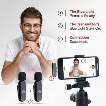 OS TECH Dual Wireless Lavalier Microphone for All Creators!