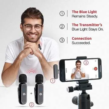 OS TECH Dual Wireless Lavalier Microphone for All Creators!